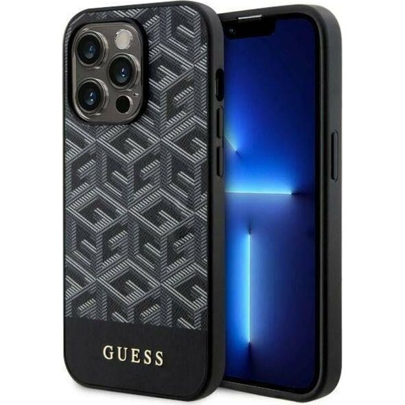 Guess Oryginalne Etui IPHONE 14 PRO MAX Guess Hardcase GCube Stripes MagSafe (GUHMP14XHGCFSEK) czarne
