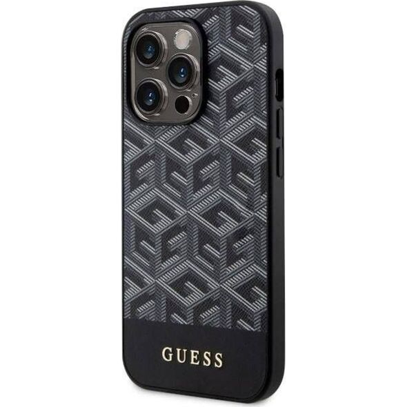Guess Oryginalne Etui IPHONE 14 PRO MAX Guess Hardcase GCube Stripes MagSafe (GUHMP14XHGCFSEK) czarne