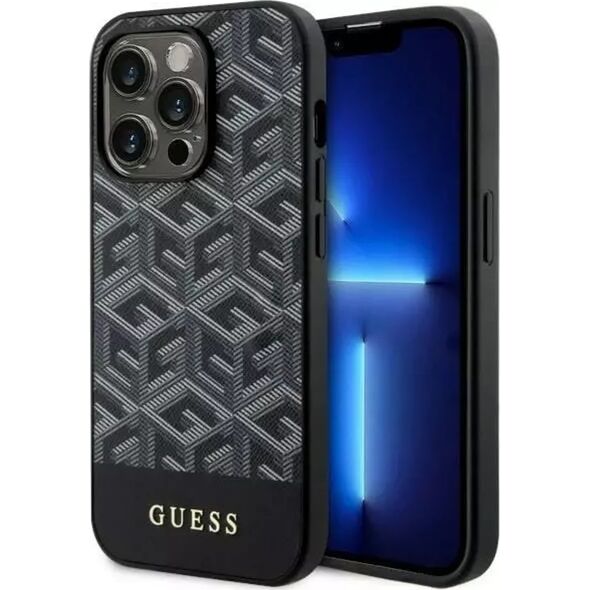 Guess Oryginalne Etui IPHONE 14 PRO MAX Guess Hardcase GCube Stripes MagSafe (GUHMP14XHGCFSEK) czarne