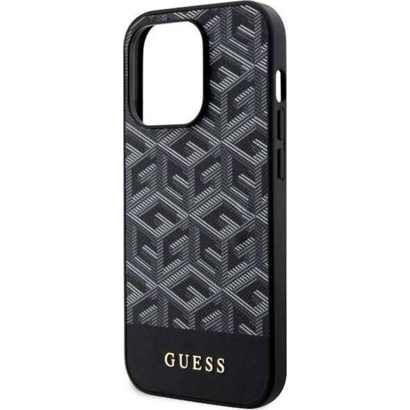 Guess Oryginalne Etui IPHONE 14 PRO MAX Guess Hardcase GCube Stripes MagSafe (GUHMP14XHGCFSEK) czarne