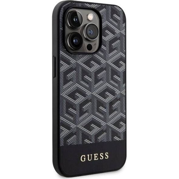 Guess Oryginalne Etui IPHONE 14 PRO MAX Guess Hardcase GCube Stripes MagSafe (GUHMP14XHGCFSEK) czarne