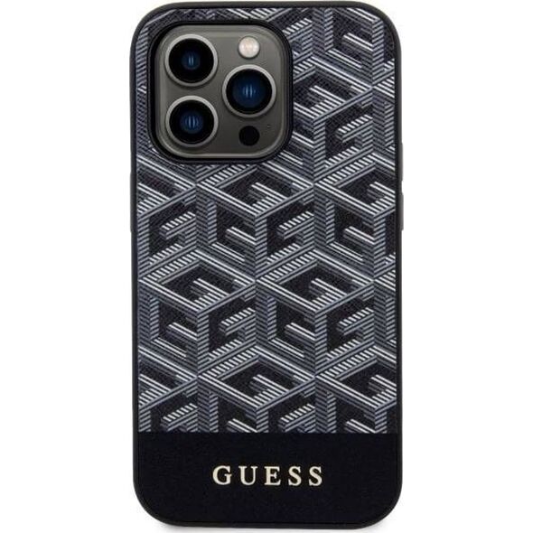 Guess Oryginalne Etui IPHONE 14 PRO MAX Guess Hardcase GCube Stripes MagSafe (GUHMP14XHGCFSEK) czarne