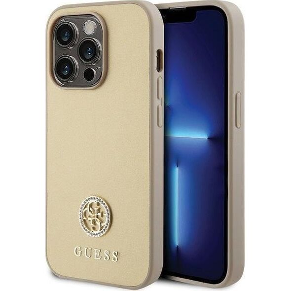Guess Guess GUHCP15LPS4DGPD iPhone 15 Pro 6.1" złoty/gold hardcase Strass Metal Logo