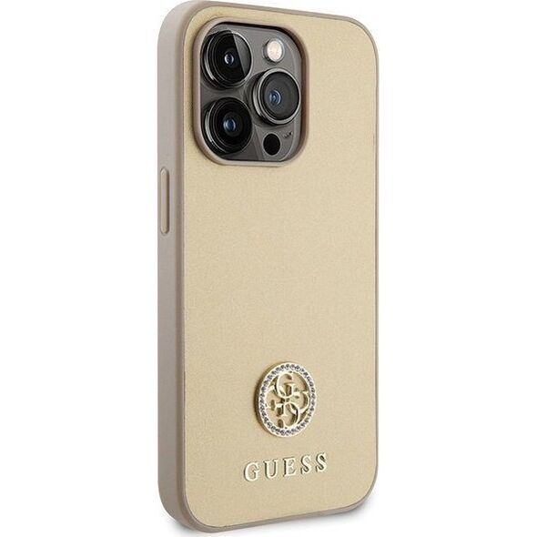Guess Guess GUHCP15LPS4DGPD iPhone 15 Pro 6.1" złoty/gold hardcase Strass Metal Logo