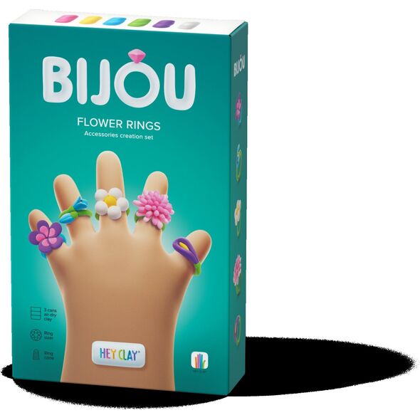 Tm Toys Masa Plastyczna Hey Clay Bijou Flower Rings
