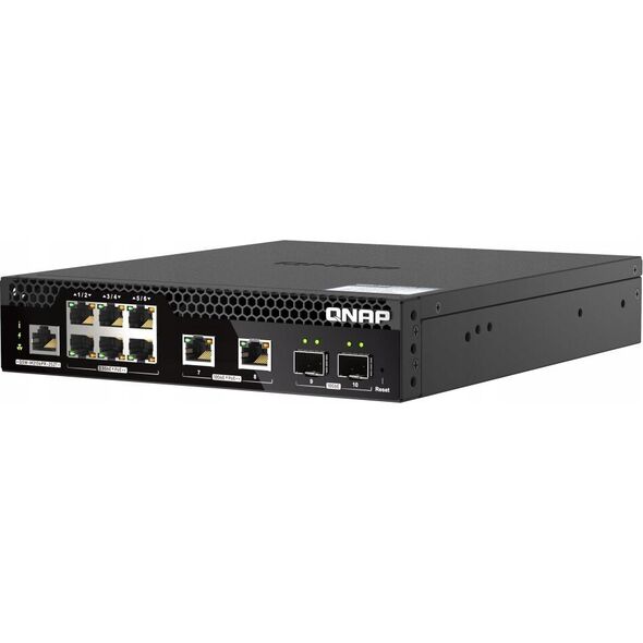 Switch Qnap QNAP QSW-M2106PR-2S2T, Managed, L2, 10G Ethernet (100/1000/10000), Power over Ethernet (PoE), Rack mounting, 1U