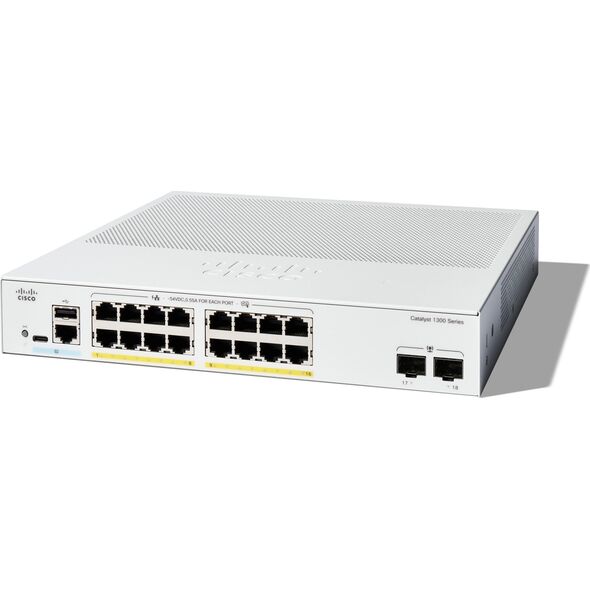 Switch Cisco Cisco C1300-16P-2G łącza sieciowe Zarządzany L2/L3 Gigabit Ethernet (10/100/1000) Biały