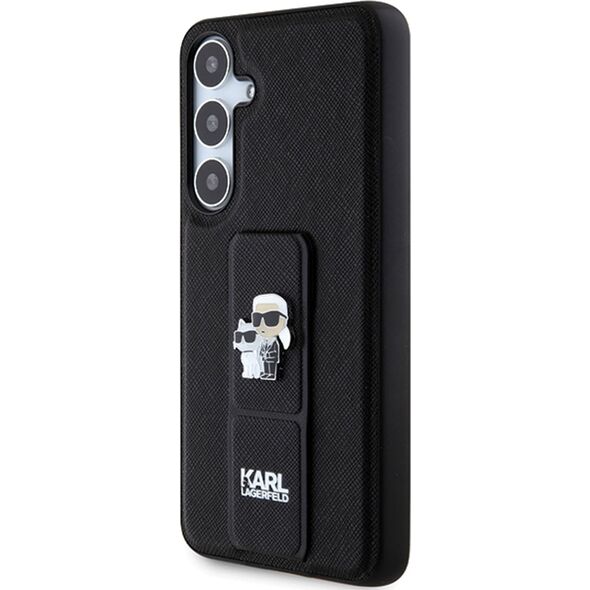 Karl Lagerfeld Etui Karl Lagerfeld KLHCS24MGSAKCPK Samsung Galaxy S24+ Plus hardcase Gripstand Saffiano Karl&Choupette Pins czarny/black