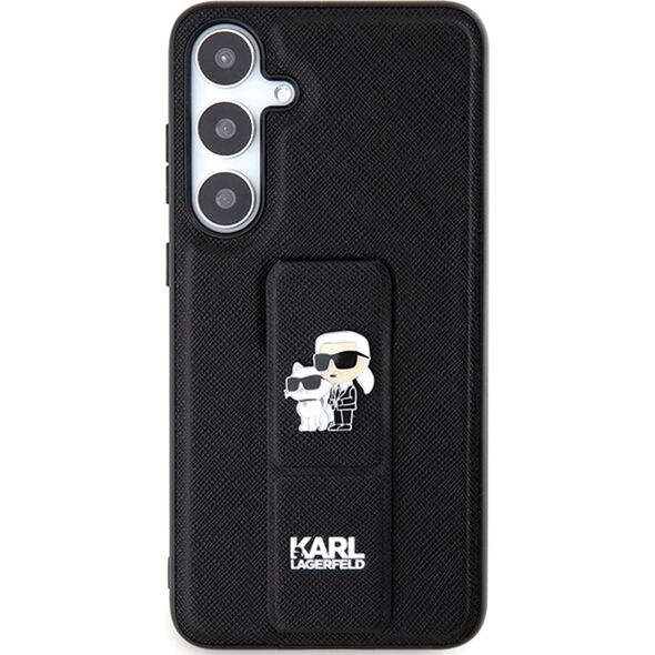 Karl Lagerfeld Etui Karl Lagerfeld KLHCS24MGSAKCPK Samsung Galaxy S24+ Plus hardcase Gripstand Saffiano Karl&Choupette Pins czarny/black
