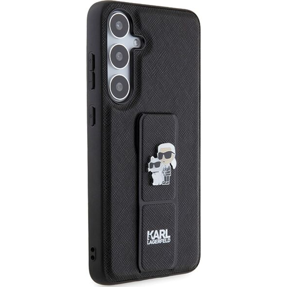 Karl Lagerfeld Etui Karl Lagerfeld KLHCS24MGSAKCPK Samsung Galaxy S24+ Plus hardcase Gripstand Saffiano Karl&Choupette Pins czarny/black