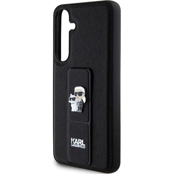 Karl Lagerfeld Etui Karl Lagerfeld KLHCS24MGSAKCPK Samsung Galaxy S24+ Plus hardcase Gripstand Saffiano Karl&Choupette Pins czarny/black