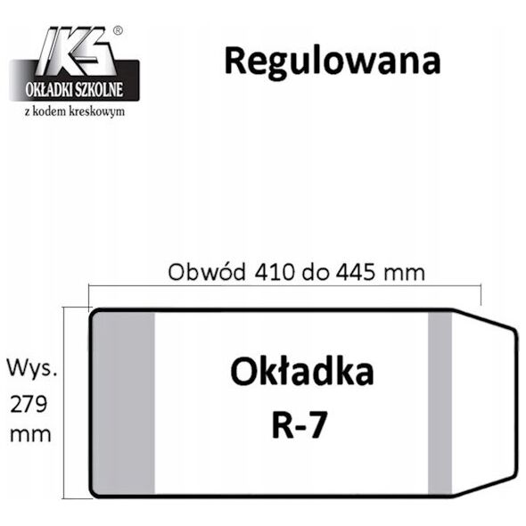 IKS Okładka książkowa reg.R-7 wys. 279mm x obw. 410mm - 445mm p25 IKS cena za 1szt.
