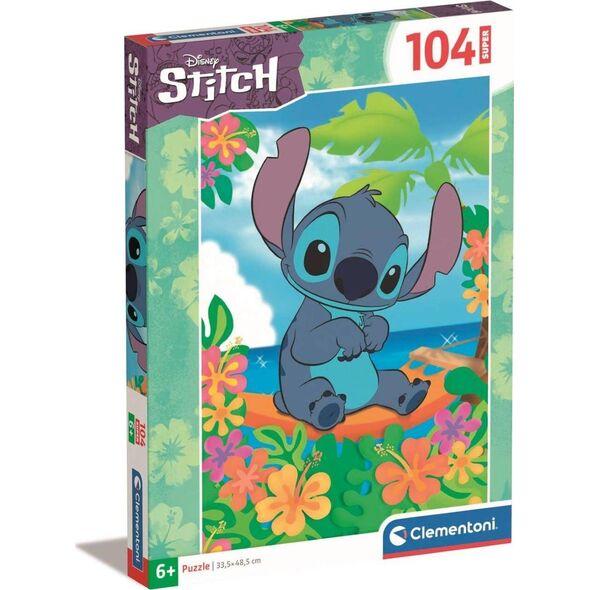 Clementoni CLE puzzle 104 SuperKolor Disney Stitch 27572