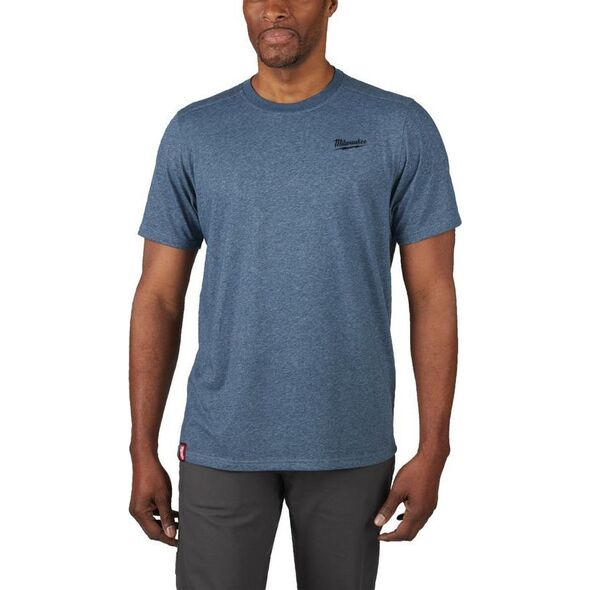 Milwaukee MILWAUKEE T-SHIRT Z KRÓTKIM RĘKAWEM - NIEBIESKI HTSSBLU-S