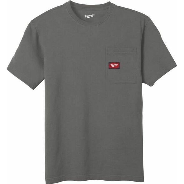 Milwaukee MILWAUKEE T-SHIRT Z KIESZONKĄ Z KRÓTKIM RĘKAWEM - JASNOSZARY WTSSGR-S