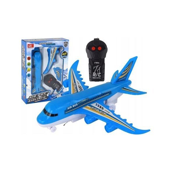 LeanToys Samolot Zdalnie Sterowany R/C Światła Niebieski DIY