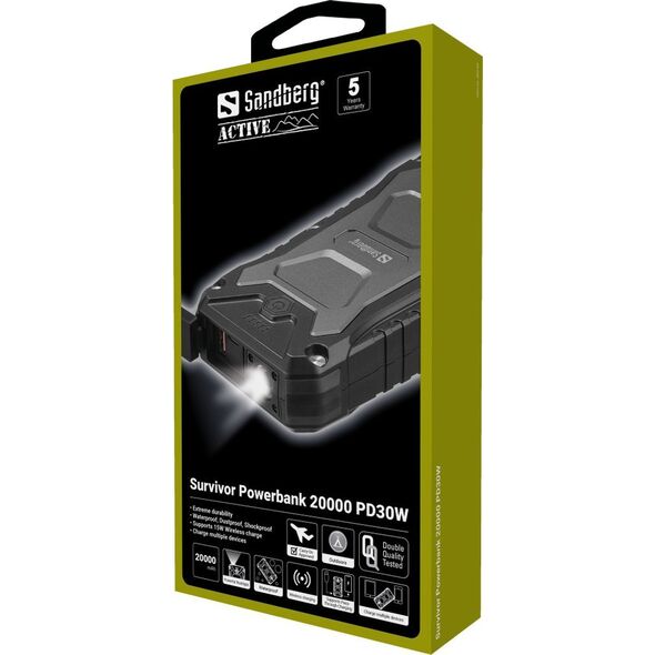 Sandberg "Survivor Powerbank PD30W" 20000mAh