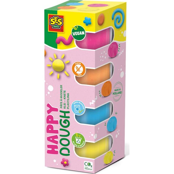SES SES Plastelina Happy 4x90g 00512 05122