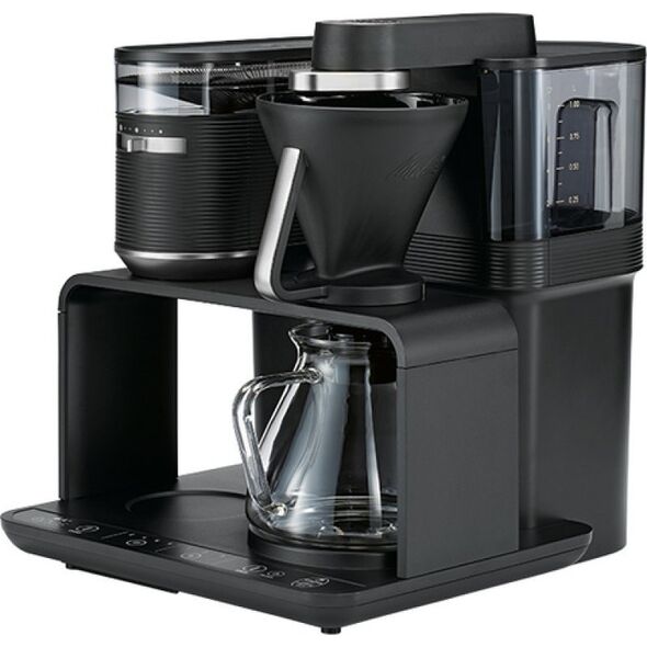 Ekspres przelewowy Melitta Melitta - EPOS Czarno-srebrny - Ekspres przelewowy z wbudowanym młynkiem