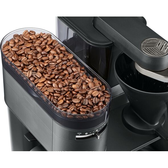 Ekspres przelewowy Melitta Melitta - EPOS Czarno-srebrny - Ekspres przelewowy z wbudowanym młynkiem