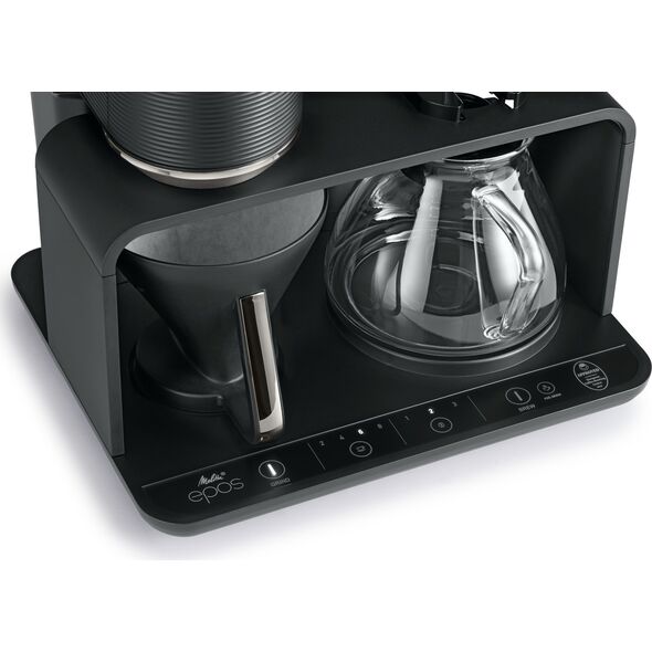 Ekspres przelewowy Melitta Melitta - EPOS Czarno-srebrny - Ekspres przelewowy z wbudowanym młynkiem