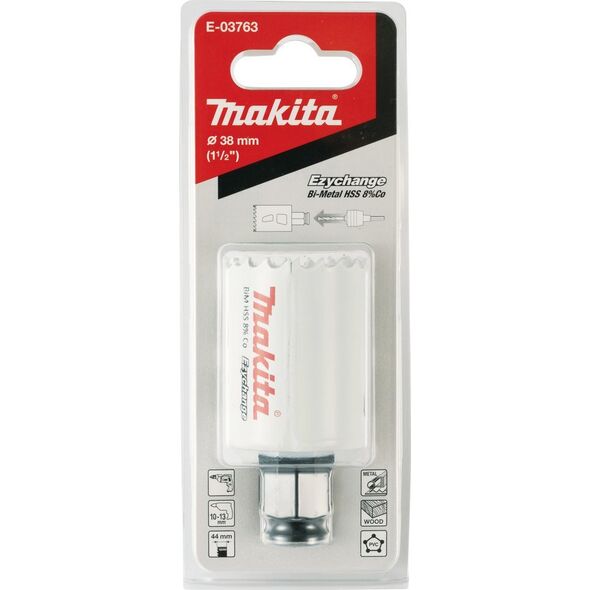Makita MAKITA HOLE SAW BIM HSS-Co 8% 38mm EZYCHANGE ΜΕΤΑΛΛΟ, ΑΤΣΑΛΙ, ALU, ΞΥΛΟ, PVC