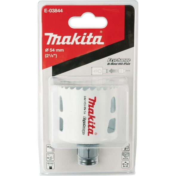 MAKITA MAKITA OTWORNICA BIM HSS-Co 8% 54mm EZYCHANGE ΜΕΤΑΛΛΟ, ΧΑΛΥΒΑΣ, ΑΛΟΥΜΙΝΙΟ, ΞΥΛΟ, PVC