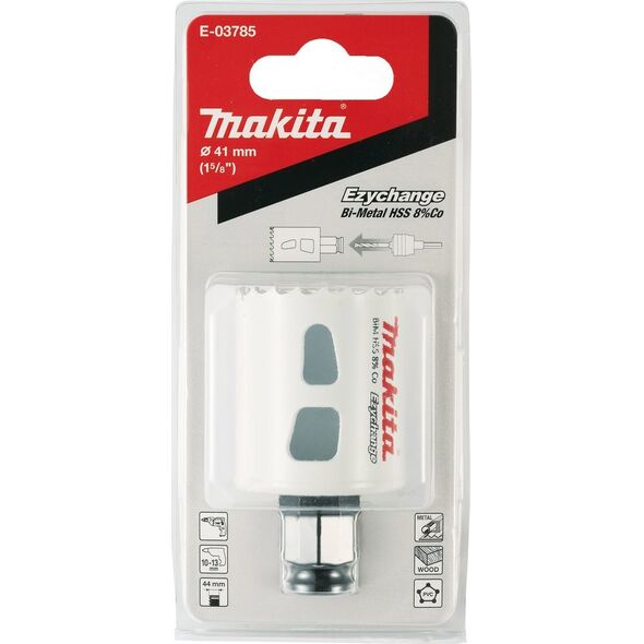 MAKITA MAKITA ΟΤΒΟΡΝΙΤΣΑ BIM HSS-Co 8% 41mm EZYCHANGE ΜΕΤΑΛΛΟ, ΧΑΛΥΒΑΣ, ΑΛΟΥΜΙΝΙΟ, ΞΥΛΟ, PVC