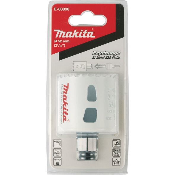 MAKITA MAKITA OTWORNICA BIM HSS-Co 8% 52mm EZYCHANGE ΜΕΤΑΛΛΟ, ΧΑΛΥΒΑΣ, ΑΛΟΥΜΙΝΙΟ, ΞΥΛΟ, PVC