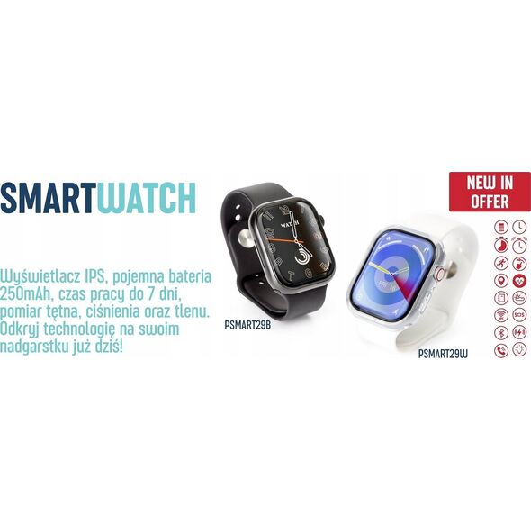 Smartwatch Platinet PSMART29B Czarny  (45995)