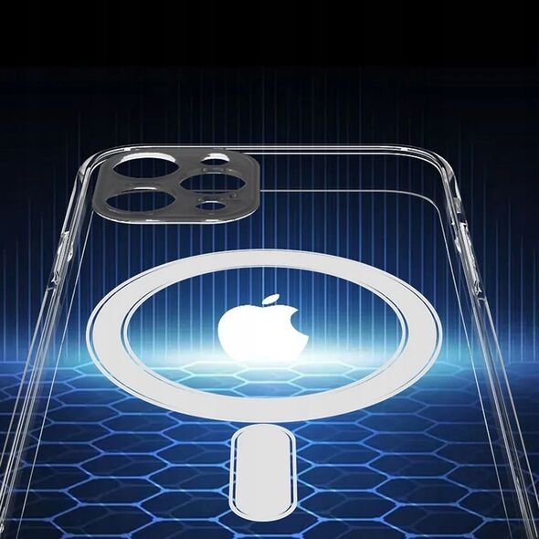 Futerał CLEAR MAG COVER kompatybilny z MagSafe do SAMSUNG S25 Plus pink glitter