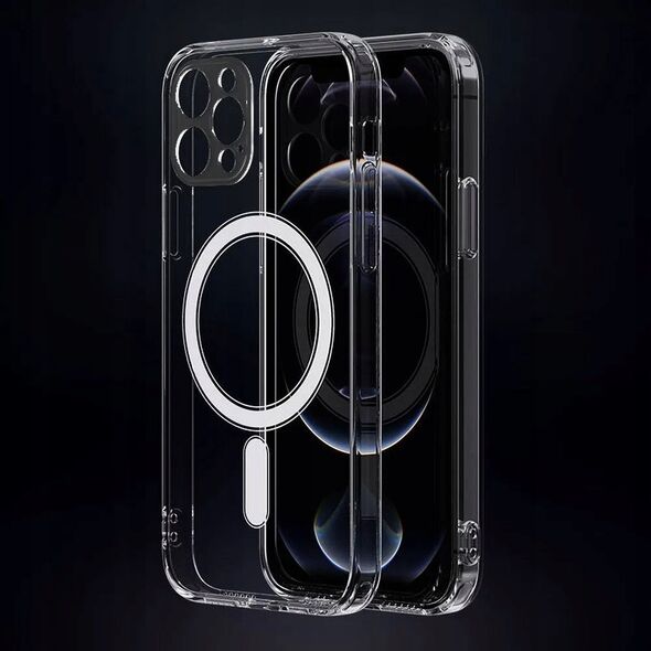 Futerał CLEAR MAG COVER kompatybilny z MagSafe do SAMSUNG S25 Plus black glitter