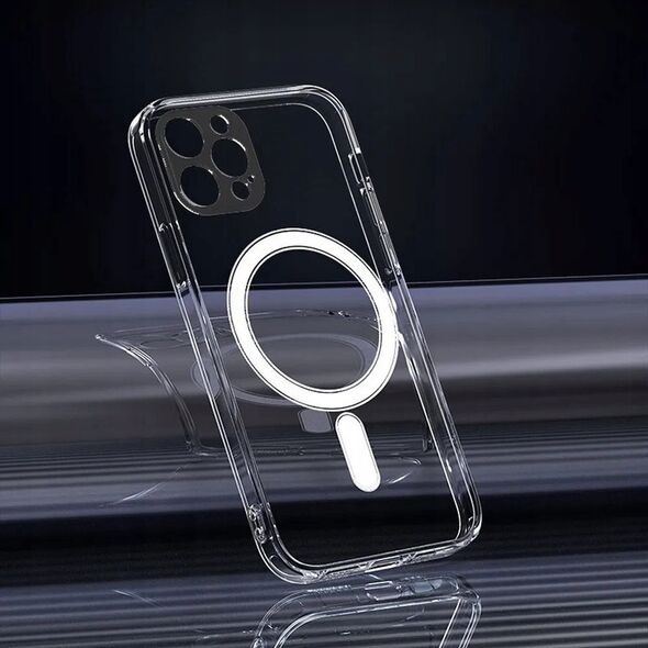 Futerał CLEAR MAG COVER kompatybilny z MagSafe do SAMSUNG S25 Plus black glitter