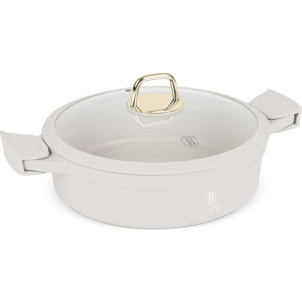 PŁASKI GARNEK TYTANOWY Z POKRYWĄ 28cm BERLINGER HAUS BH-7785 SAHARA