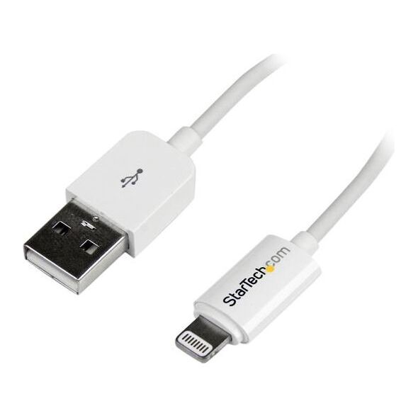 Kabel USB StarTech USB-A - Lightning 1 m Biały (USBLT1MW)