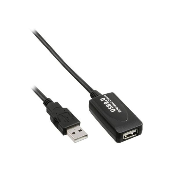 Kabel USB InLine USB-A - 5 m Czarny (34605I)