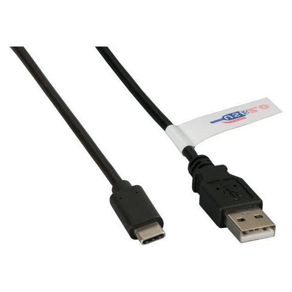 Kabel USB EFB USB-A - USB-C 2 m Czarny (K5258SW.2)