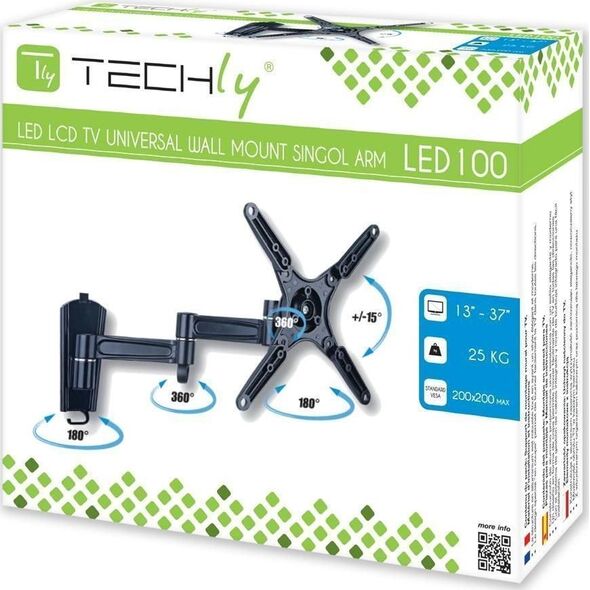 Techly Uchwyt ścienny 13'' - 37''