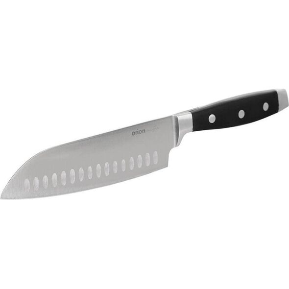 Orion Nóż kuchenny stalowy azjatycki do siekania Santoku 33 cm
