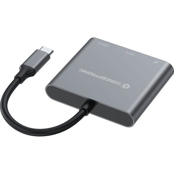Adapter USB Conceptronic CONCEPTRONIC Adapter USB-C -> HDMI,2xUSB3.0,PD,SD   0.15m