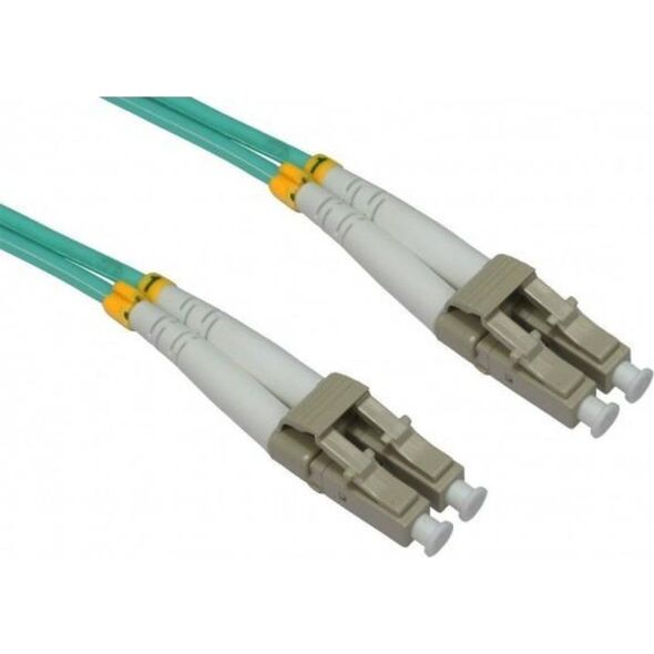EFB EFB LWL Kabel Duplex Jumper LC-LC 50/125 OM3 15 Meter LSZH Halogenfrei aqua 2.0mm geprueft mit Messprotokoll