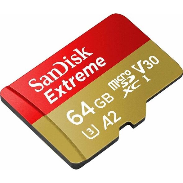 Karta SanDisk Extreme MicroSDXC 64 GB Class 10 UHS-I/U3 A2 V30 (SDSQXA2-064G-GN6MA)