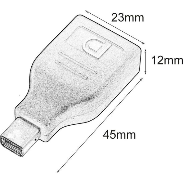 Adapter AV Techly TECHLY Adapter DisplayPort F auf Mini DisplayPort M 4K schwarz