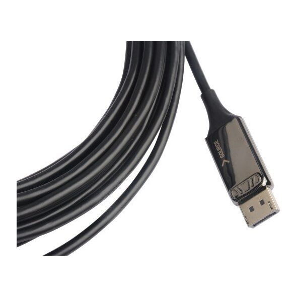 Kabel Techly TECHLY DisplayPort AOC Anschlusskabel 8K Glasfaser DisplayPort Kabel 20m schwarz Unempfindlich gegenueber elektromagn.Stoerungen