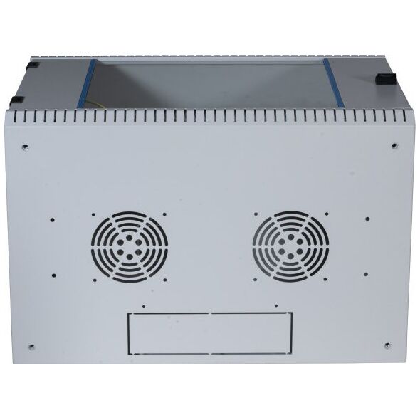 EFB EFB 48,26cm Wandgehause GRAU 12HE Tiefe 400mm 1-teilig komplett vormontiert RAL7035 Seitenwaende abnehmbar Abschliessbar