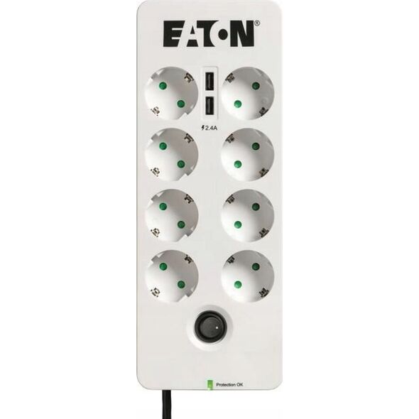 Listwa zasilająca Eaton EATON Protection Box 8 Tel USB DIN