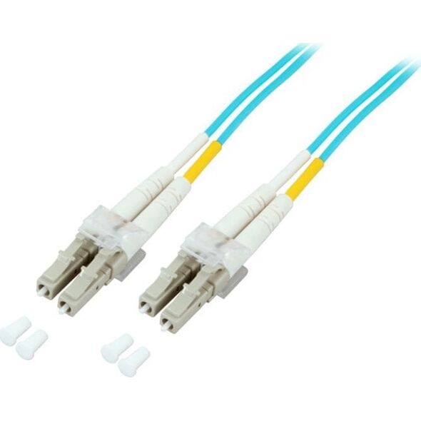 EFB EFB LWL Kabel Duplex Jumper LC-LC 50/125 OM3 25 Meter LSZH Halogenfrei aqua 2.0mm geprueft mit Messprotokoll