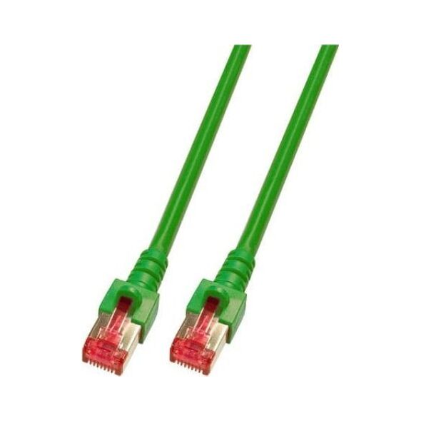EFB EFB RJ45 Patchkabel S/FTP Cat.6 LSZH 0.15m GRUEN reines Kupfer Laengenaufdruck auf Knickschutztuelle patentiert