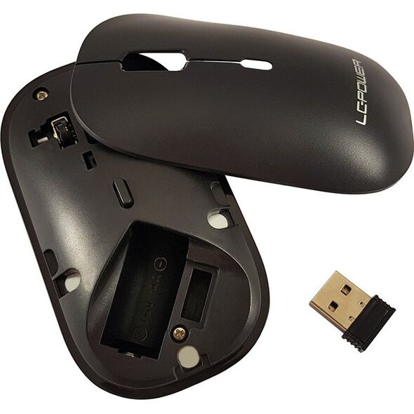 Ποντίκι LC-Power LC-Power LC-M720BW, οπτικό 2.4GHz USB ασύρματο ποντίκι, μαύρο