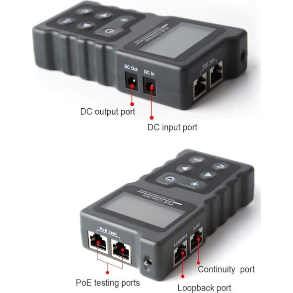 Terminal sieciowy Techly TECHLY Professioneller PoE RJ45 Tester